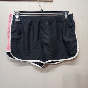 BSport Shorts Large Athletic‎ Black Pink Women's Casual Workout Lightweight C323